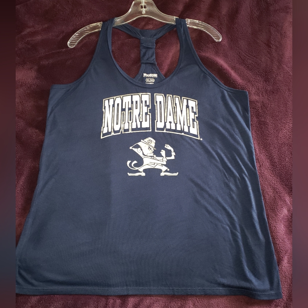 Women's Notre Dame Racerback Tank Navy Blue